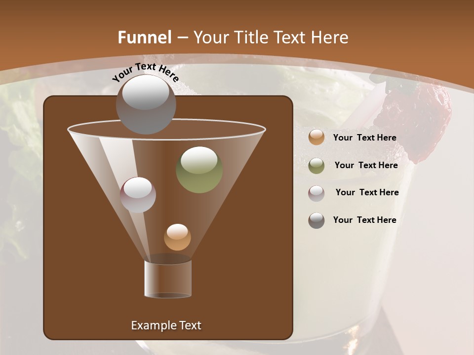 A Picture Of A Drink With A Straw In It PowerPoint Template