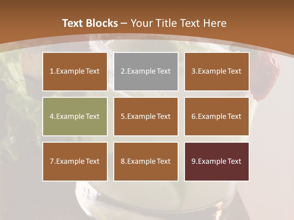 A Picture Of A Drink With A Straw In It PowerPoint Template