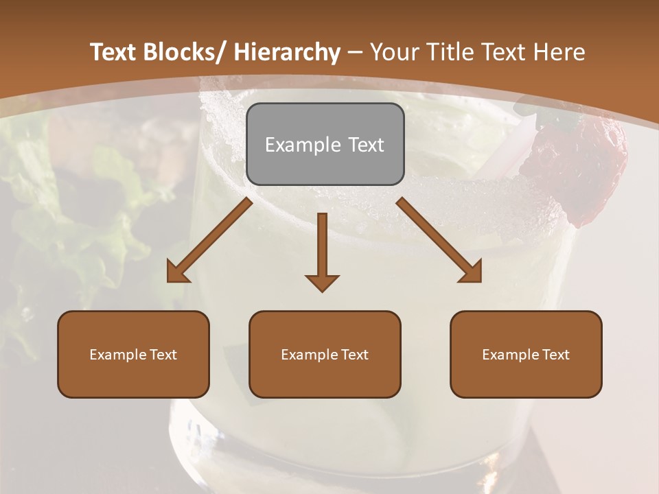 A Picture Of A Drink With A Straw In It PowerPoint Template