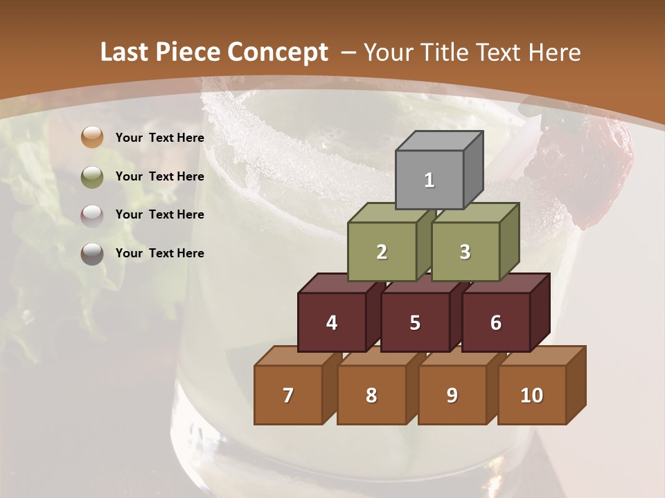 A Picture Of A Drink With A Straw In It PowerPoint Template