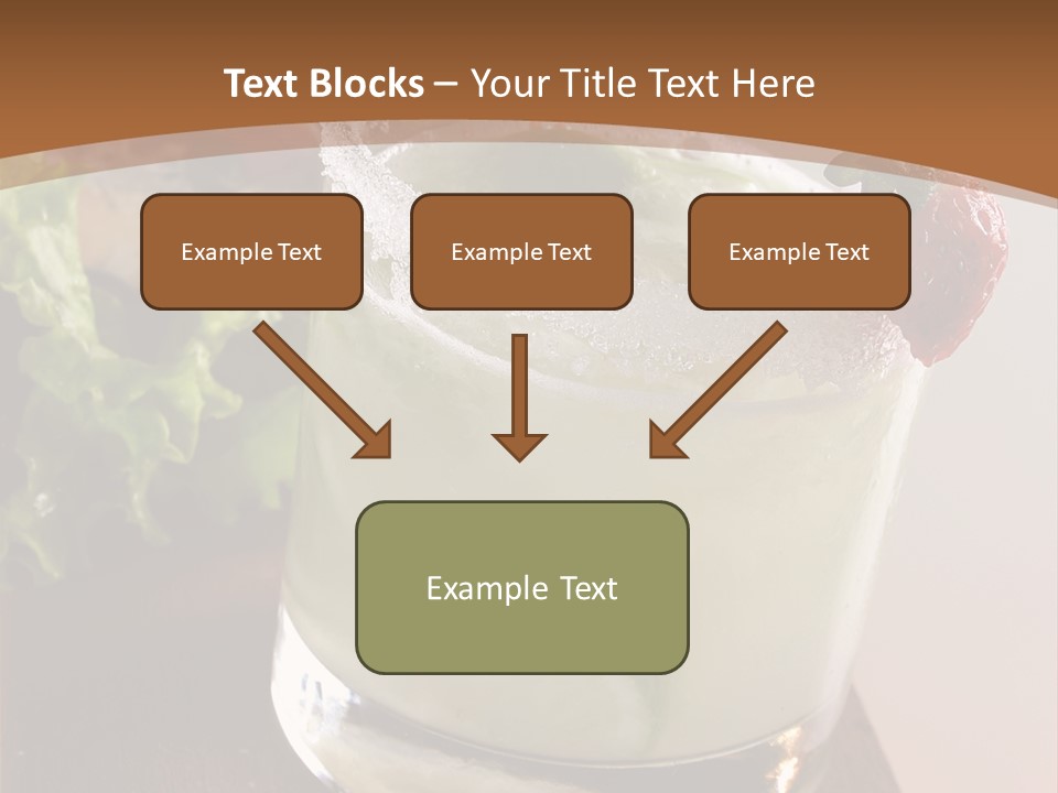 A Picture Of A Drink With A Straw In It PowerPoint Template