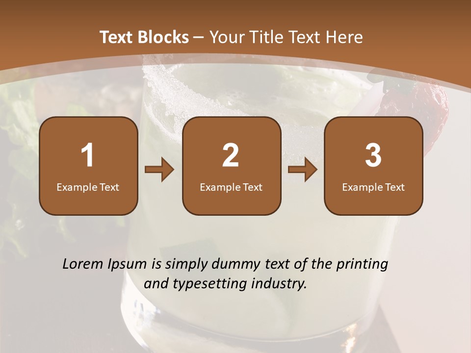 A Picture Of A Drink With A Straw In It PowerPoint Template