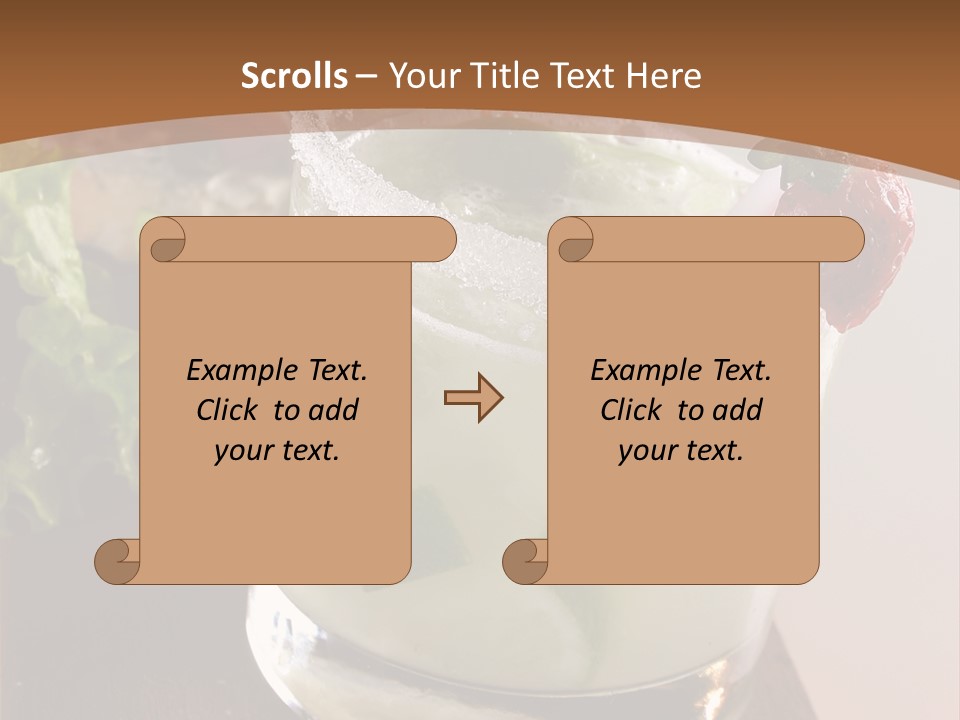 A Picture Of A Drink With A Straw In It PowerPoint Template