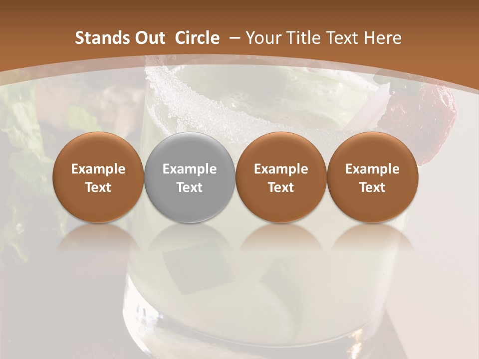 A Picture Of A Drink With A Straw In It PowerPoint Template