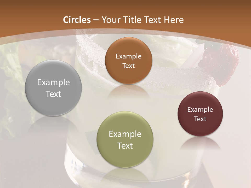 A Picture Of A Drink With A Straw In It PowerPoint Template