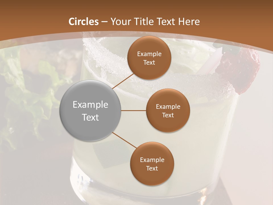 A Picture Of A Drink With A Straw In It PowerPoint Template