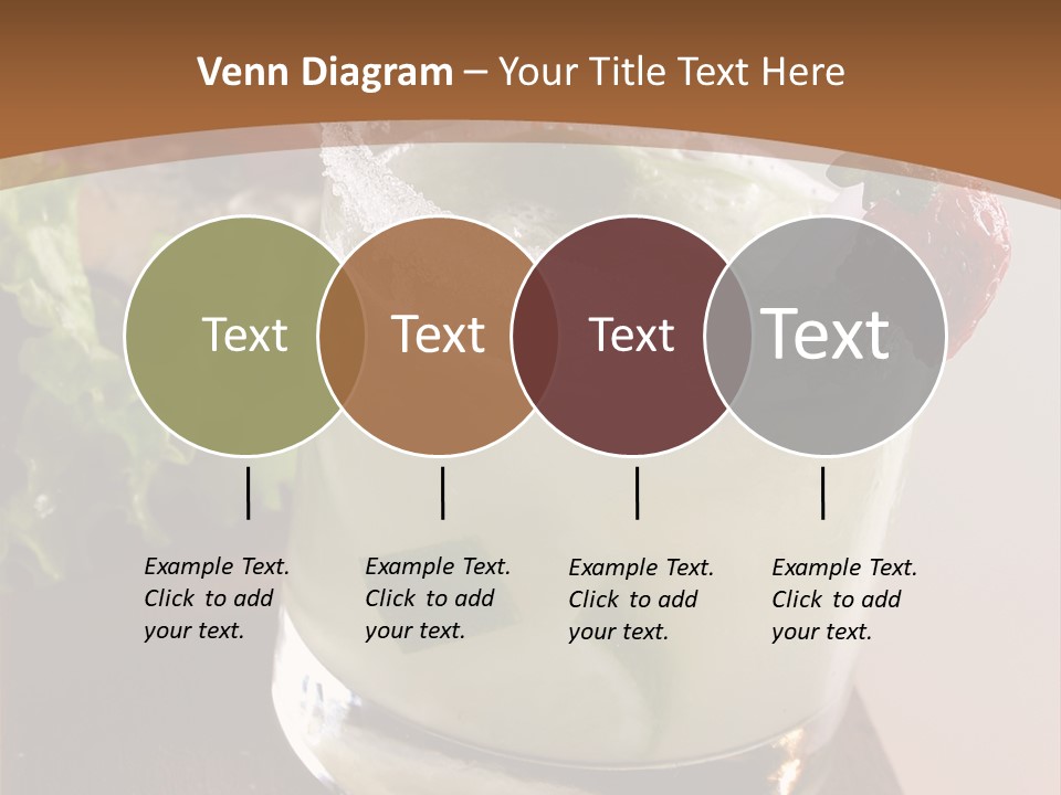 A Picture Of A Drink With A Straw In It PowerPoint Template