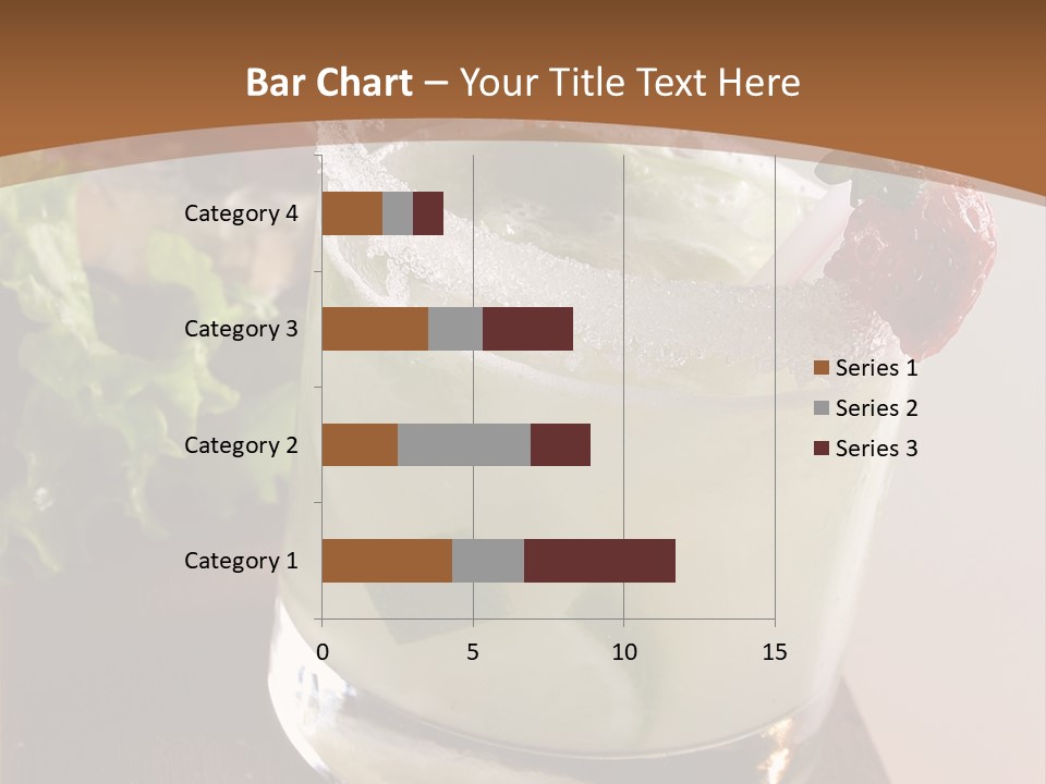 A Picture Of A Drink With A Straw In It PowerPoint Template