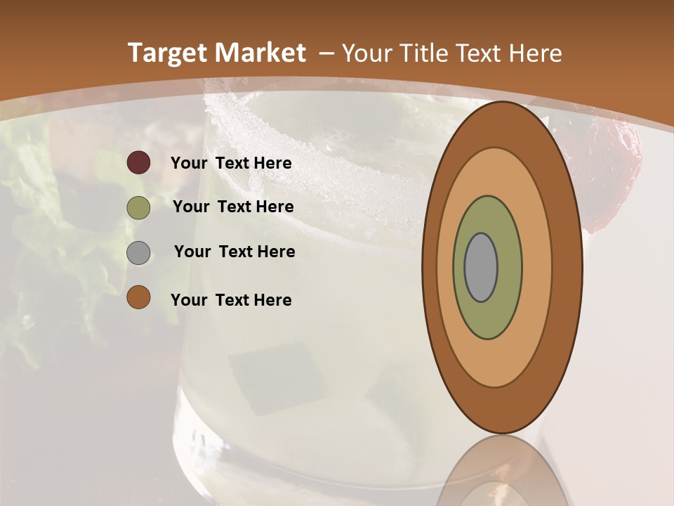 A Picture Of A Drink With A Straw In It PowerPoint Template