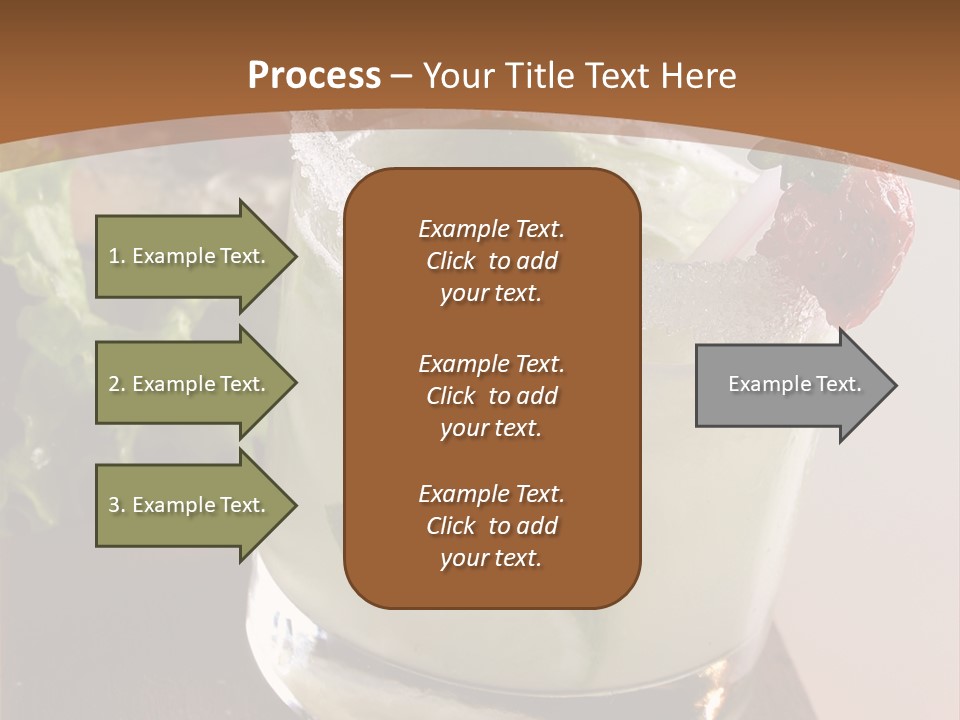 A Picture Of A Drink With A Straw In It PowerPoint Template