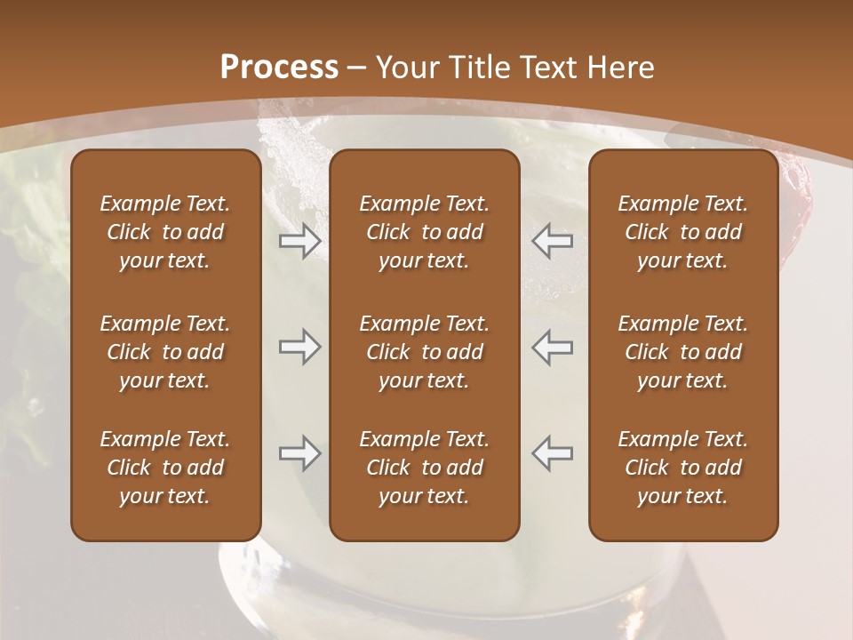 A Picture Of A Drink With A Straw In It PowerPoint Template