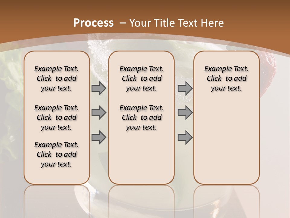 A Picture Of A Drink With A Straw In It PowerPoint Template