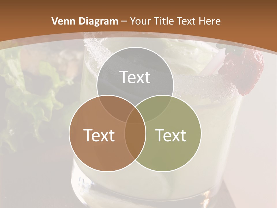 A Picture Of A Drink With A Straw In It PowerPoint Template