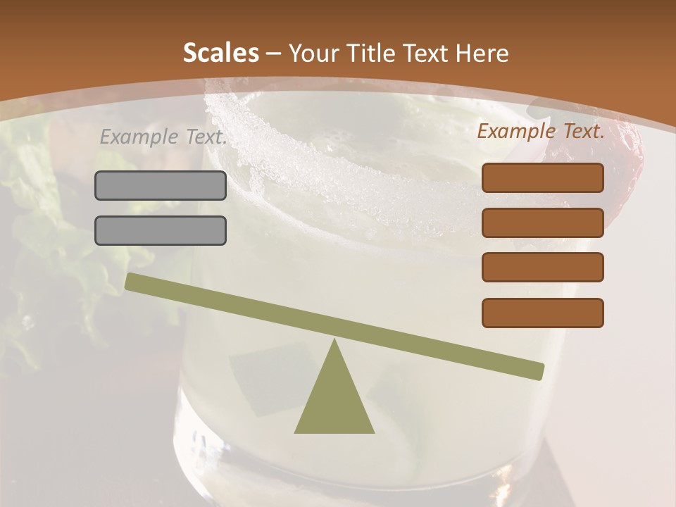 A Picture Of A Drink With A Straw In It PowerPoint Template
