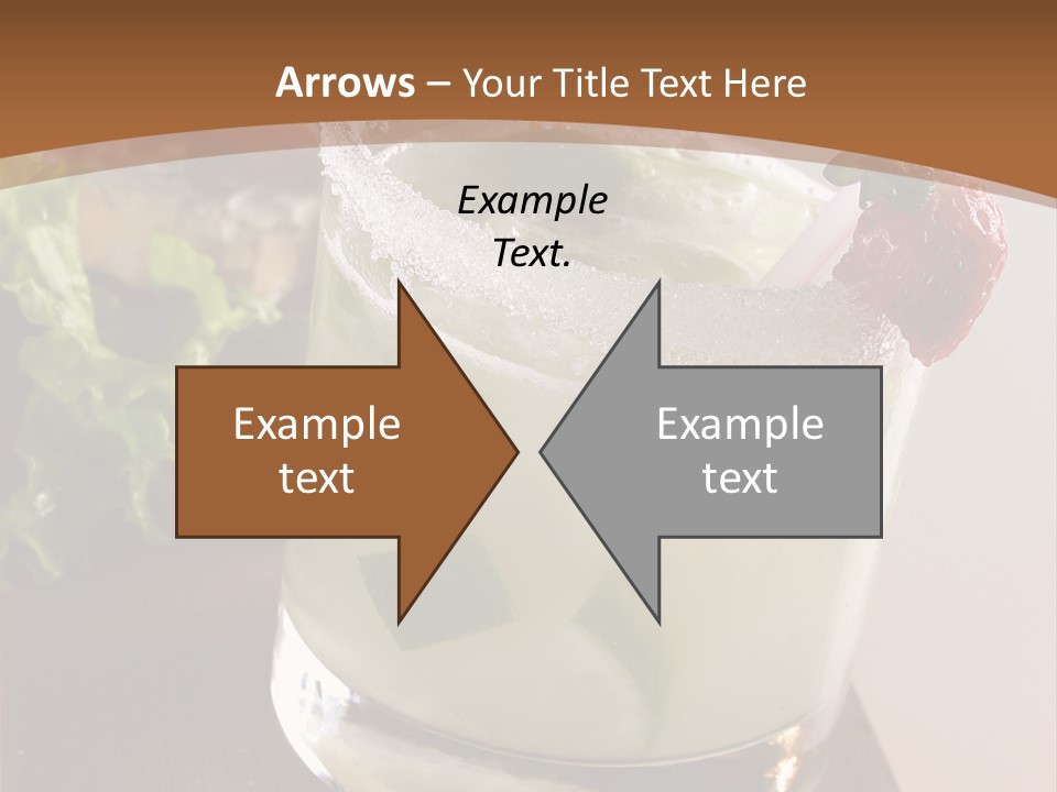 A Picture Of A Drink With A Straw In It PowerPoint Template