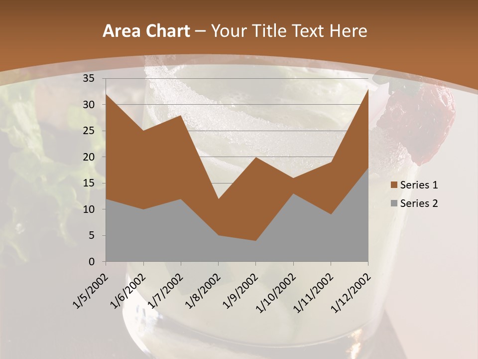 A Picture Of A Drink With A Straw In It PowerPoint Template