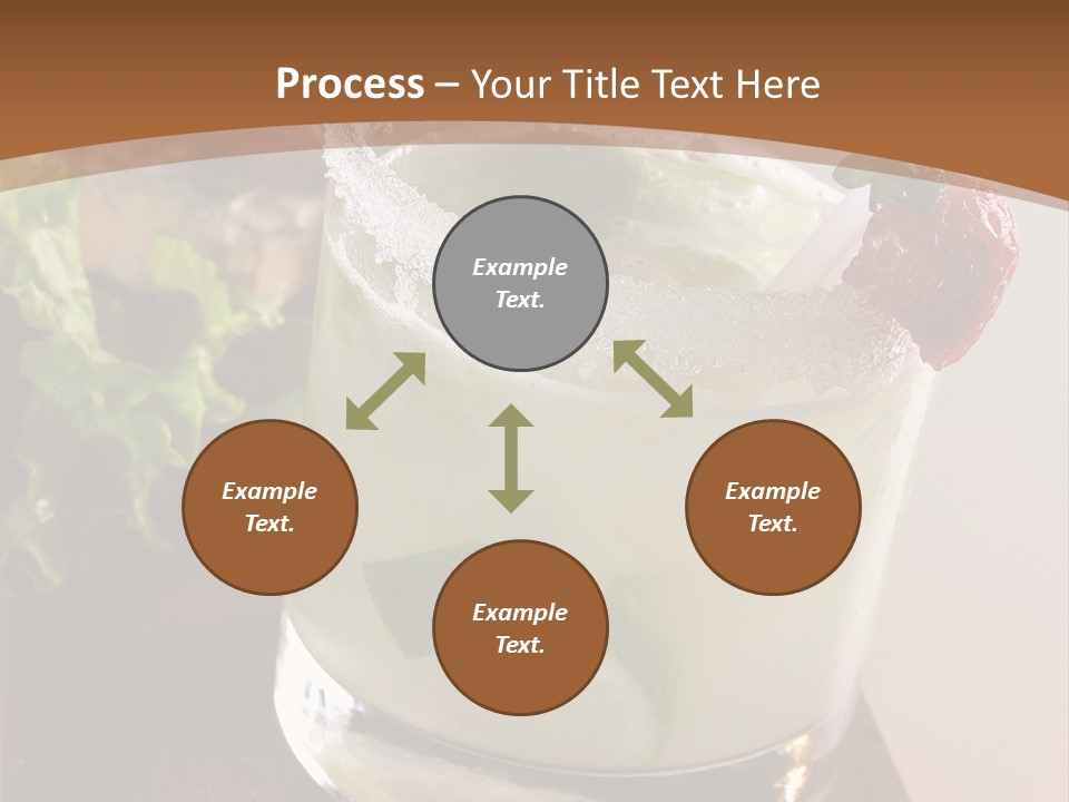 A Picture Of A Drink With A Straw In It PowerPoint Template