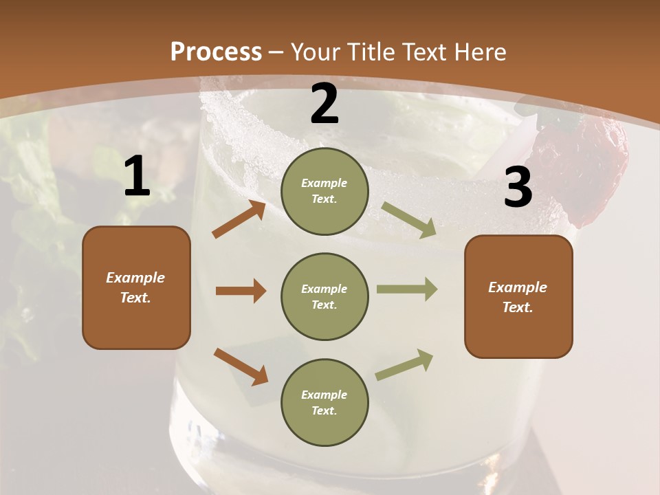 A Picture Of A Drink With A Straw In It PowerPoint Template