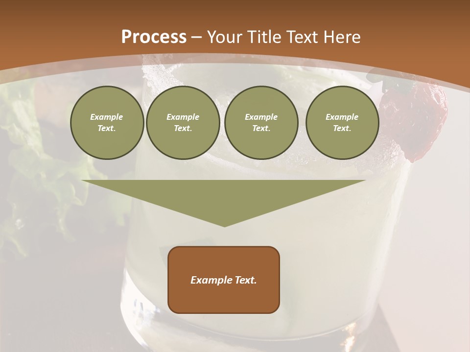 A Picture Of A Drink With A Straw In It PowerPoint Template