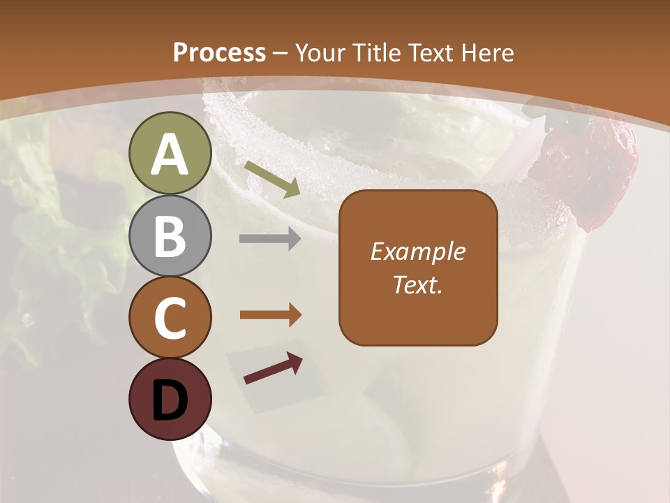 A Picture Of A Drink With A Straw In It PowerPoint Template
