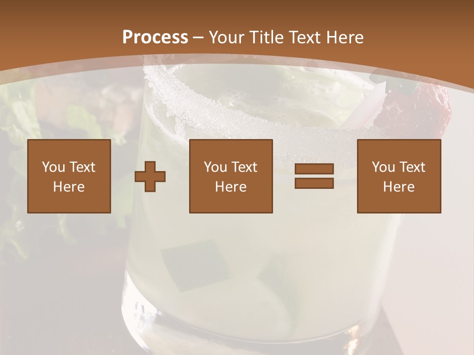 A Picture Of A Drink With A Straw In It PowerPoint Template