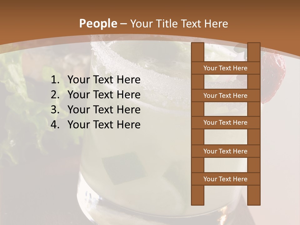 A Picture Of A Drink With A Straw In It PowerPoint Template