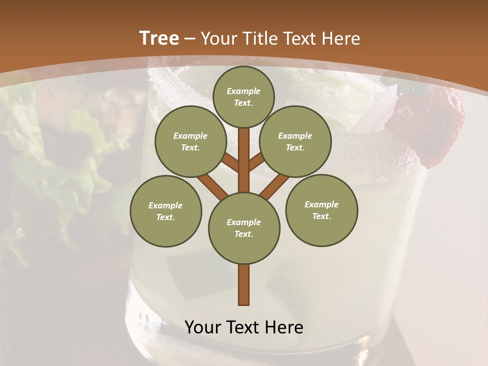 A Picture Of A Drink With A Straw In It PowerPoint Template