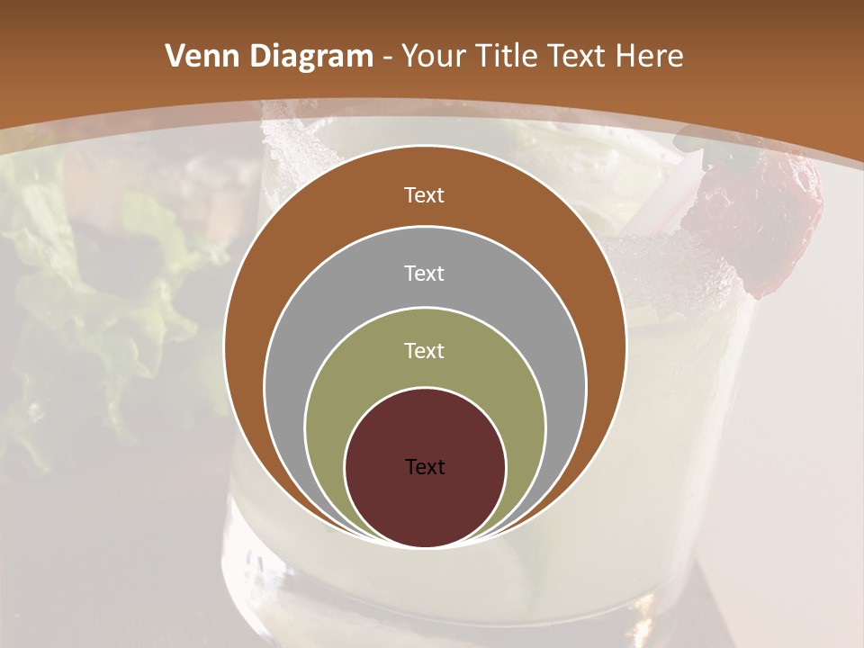 A Picture Of A Drink With A Straw In It PowerPoint Template