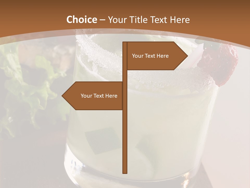 A Picture Of A Drink With A Straw In It PowerPoint Template