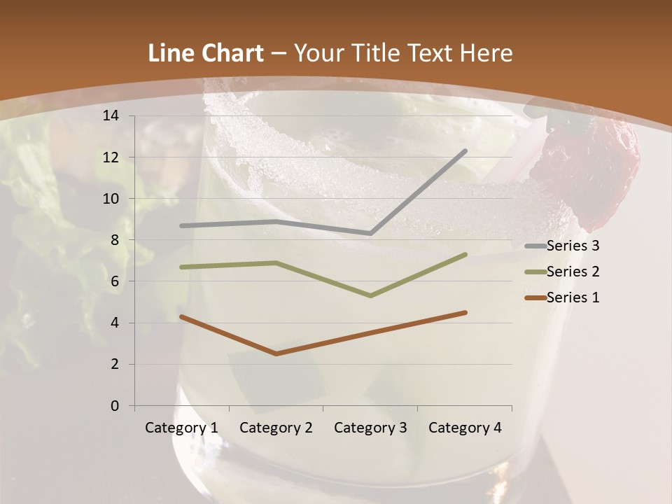 A Picture Of A Drink With A Straw In It PowerPoint Template