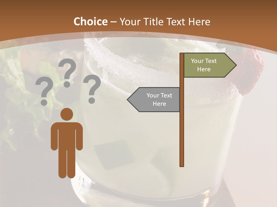 A Picture Of A Drink With A Straw In It PowerPoint Template