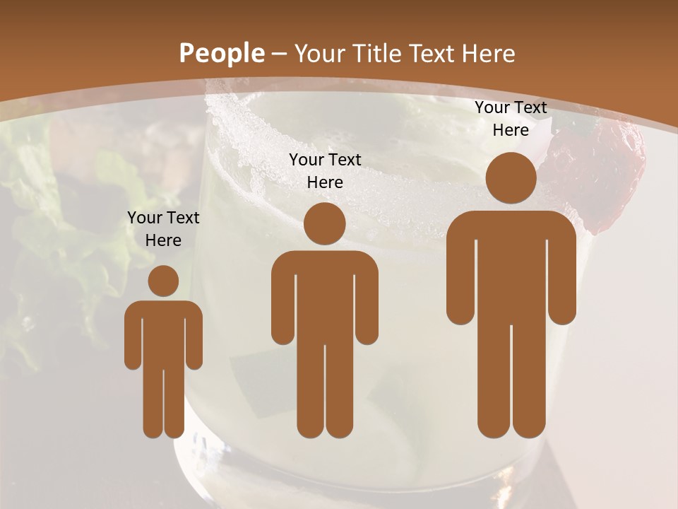 A Picture Of A Drink With A Straw In It PowerPoint Template