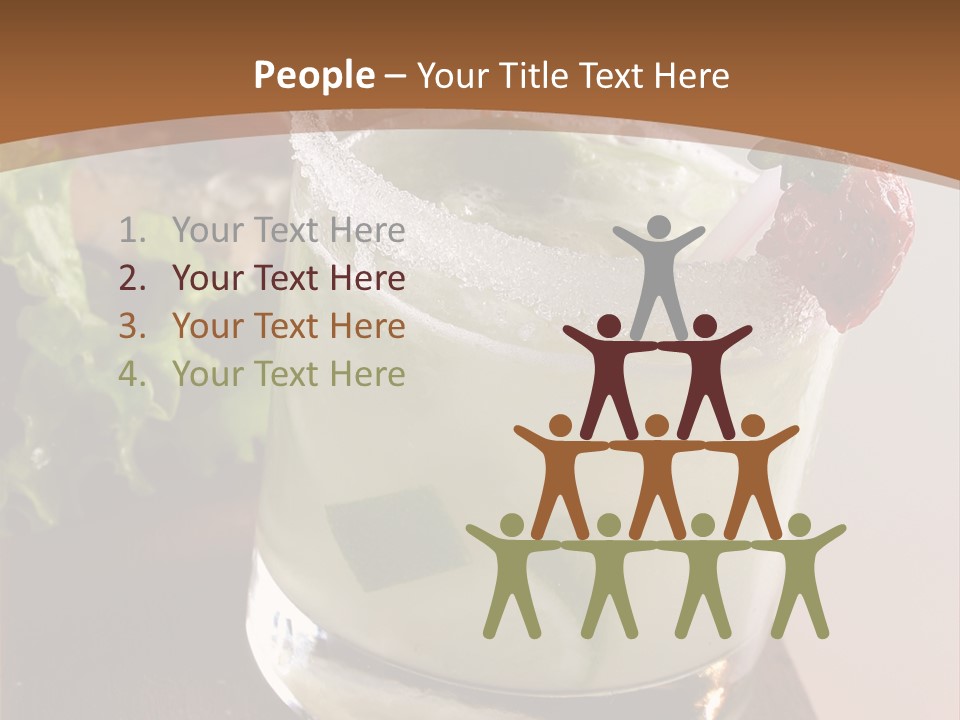 A Picture Of A Drink With A Straw In It PowerPoint Template