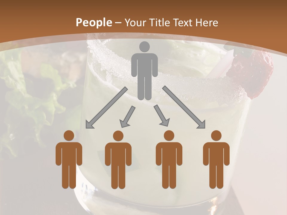 A Picture Of A Drink With A Straw In It PowerPoint Template