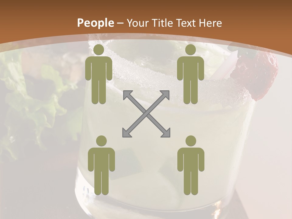 A Picture Of A Drink With A Straw In It PowerPoint Template