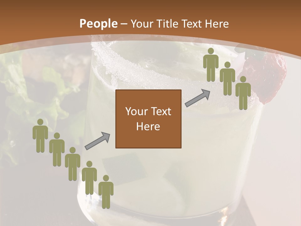 A Picture Of A Drink With A Straw In It PowerPoint Template