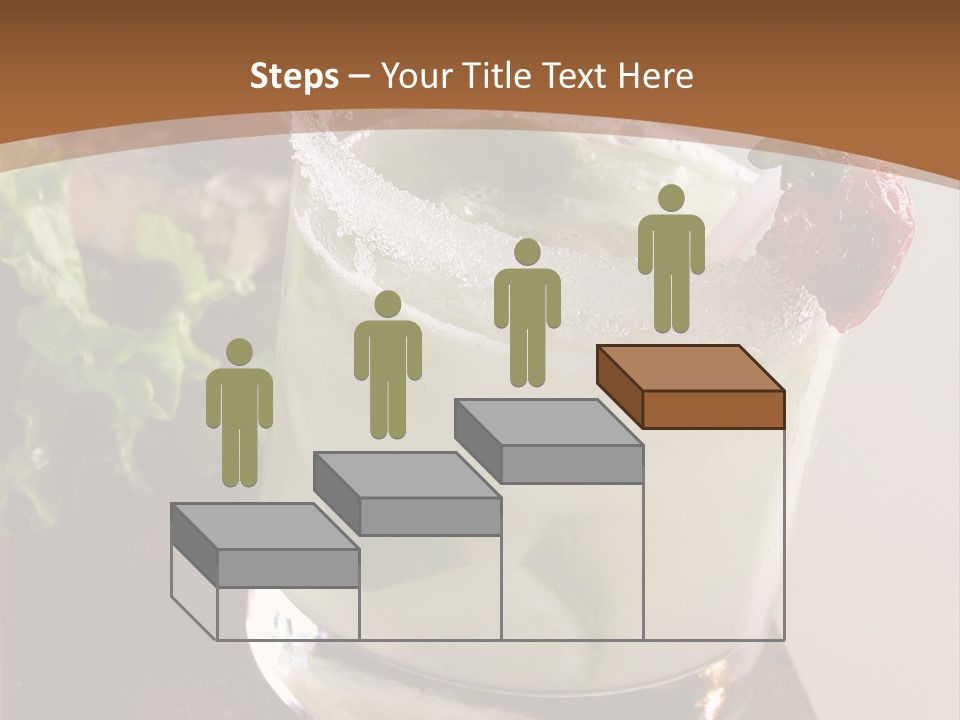 A Picture Of A Drink With A Straw In It PowerPoint Template