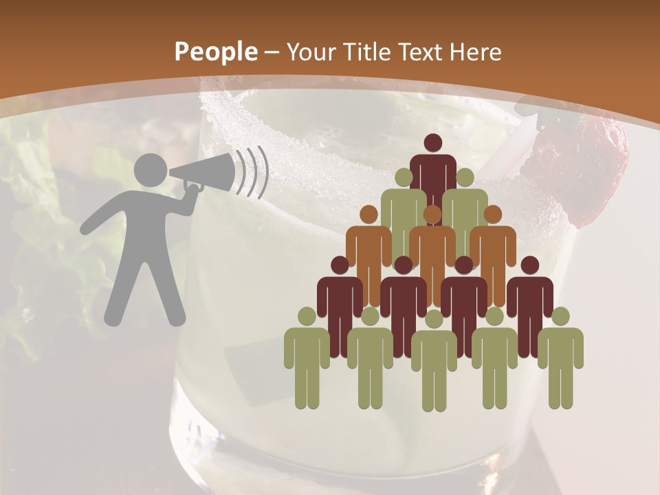 A Picture Of A Drink With A Straw In It PowerPoint Template