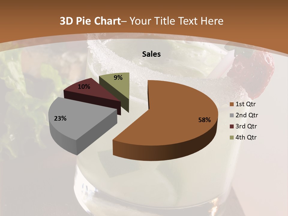 A Picture Of A Drink With A Straw In It PowerPoint Template