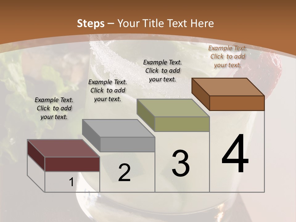 A Picture Of A Drink With A Straw In It PowerPoint Template