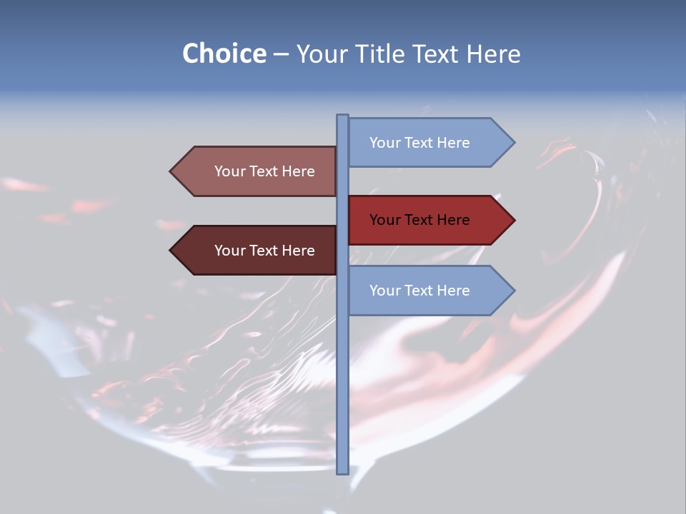 Closeup Of Red Wine Pouring In A Glass Isolated On Black Background PowerPoint Template