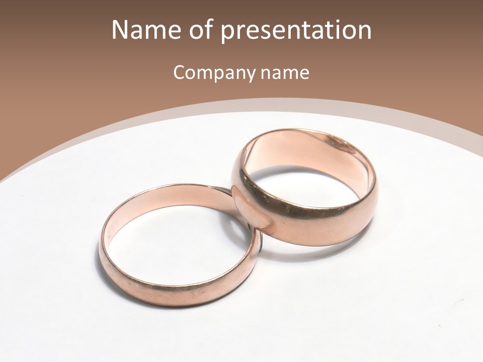 Obligatory Attribute Of Each Wedding - Wedding Rings. PowerPoint Template