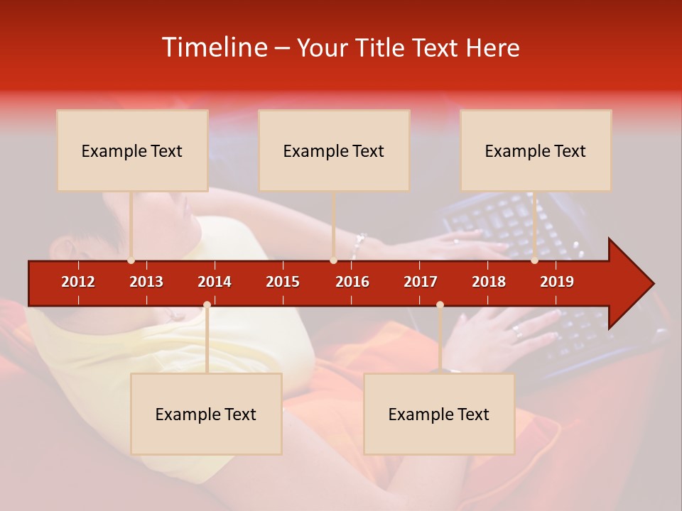 A Woman Sitting On A Couch Using A Laptop Computer PowerPoint Template