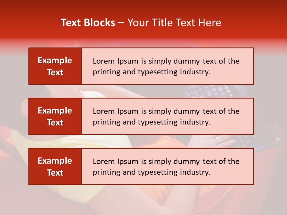 A Woman Sitting On A Couch Using A Laptop Computer PowerPoint Template