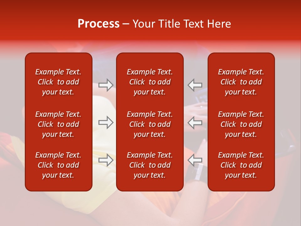 A Woman Sitting On A Couch Using A Laptop Computer PowerPoint Template