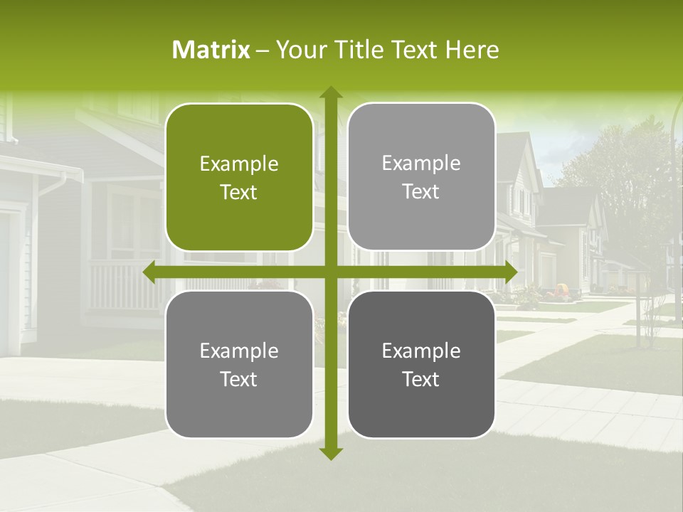 Friendly Neighborhood, A Child's Toys Visible In The Background. Also Available In Vertical. PowerPoint Template