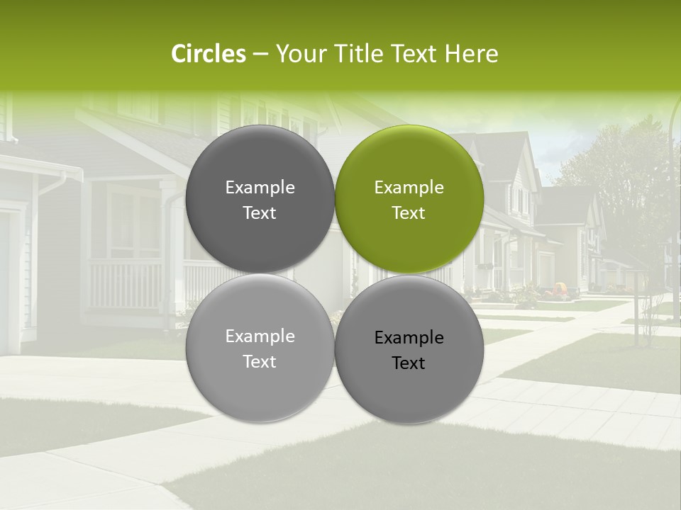 Friendly Neighborhood, A Child's Toys Visible In The Background. Also Available In Vertical. PowerPoint Template