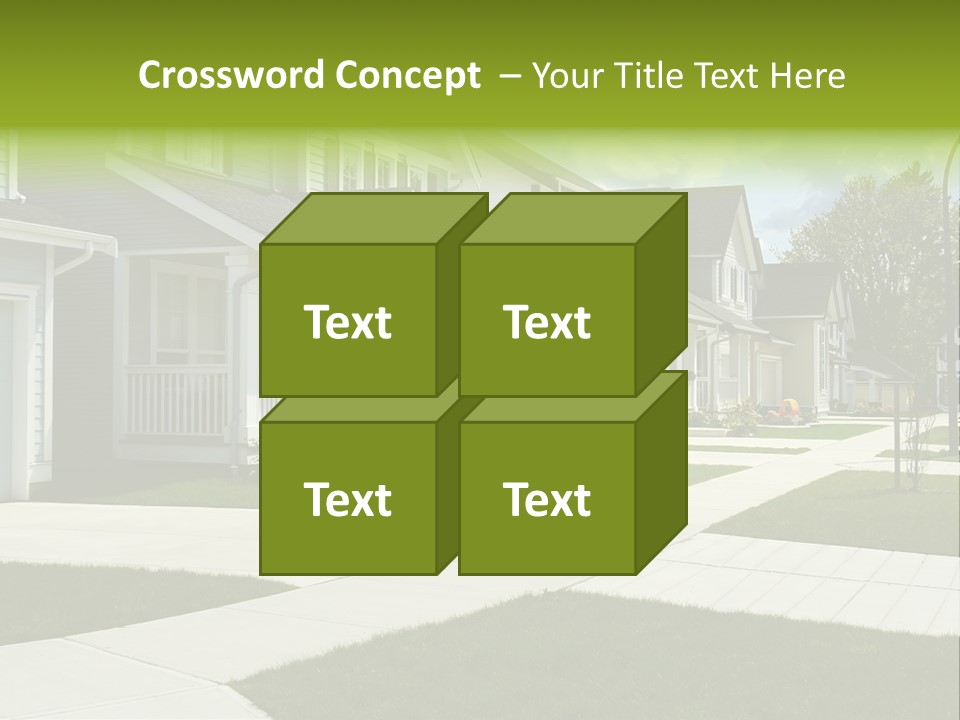 Friendly Neighborhood, A Child's Toys Visible In The Background. Also Available In Vertical. PowerPoint Template