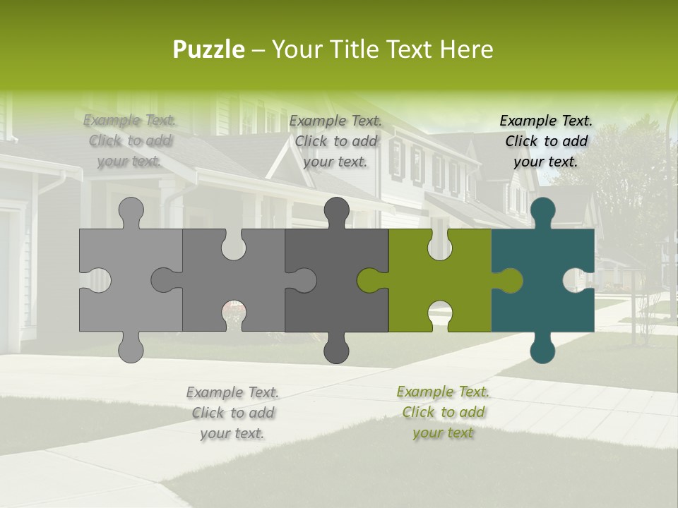 Friendly Neighborhood, A Child's Toys Visible In The Background. Also Available In Vertical. PowerPoint Template