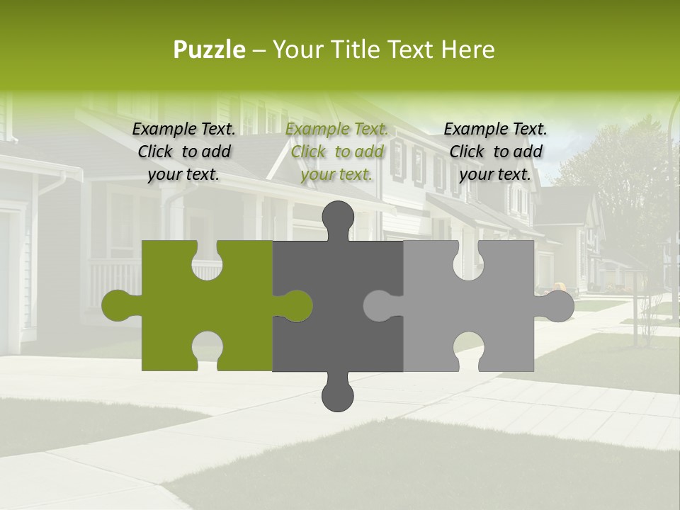 Friendly Neighborhood, A Child's Toys Visible In The Background. Also Available In Vertical. PowerPoint Template